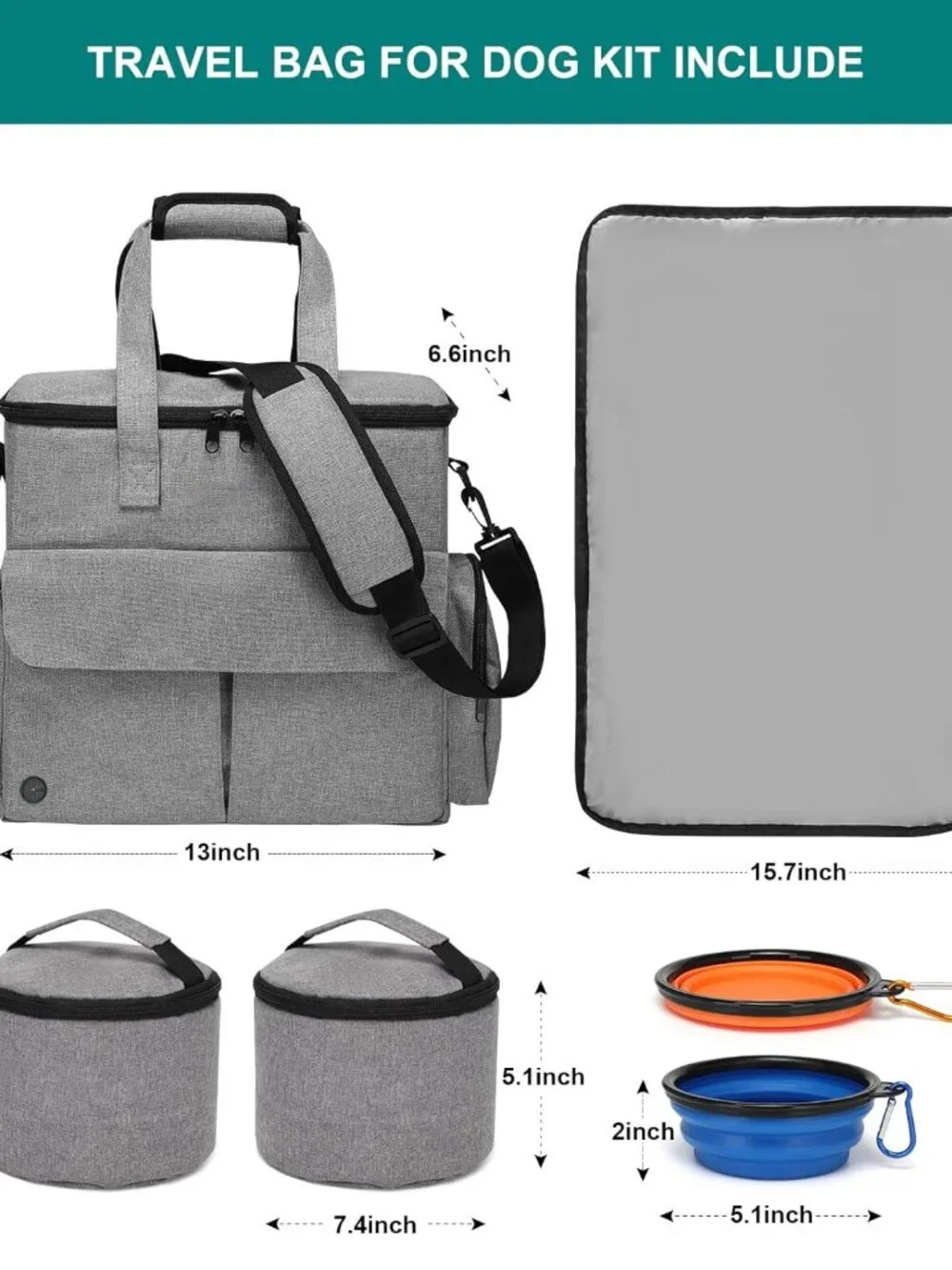 Outdoor Dog Travel Backpack with Food Container – Multifunctional Pet Carrier